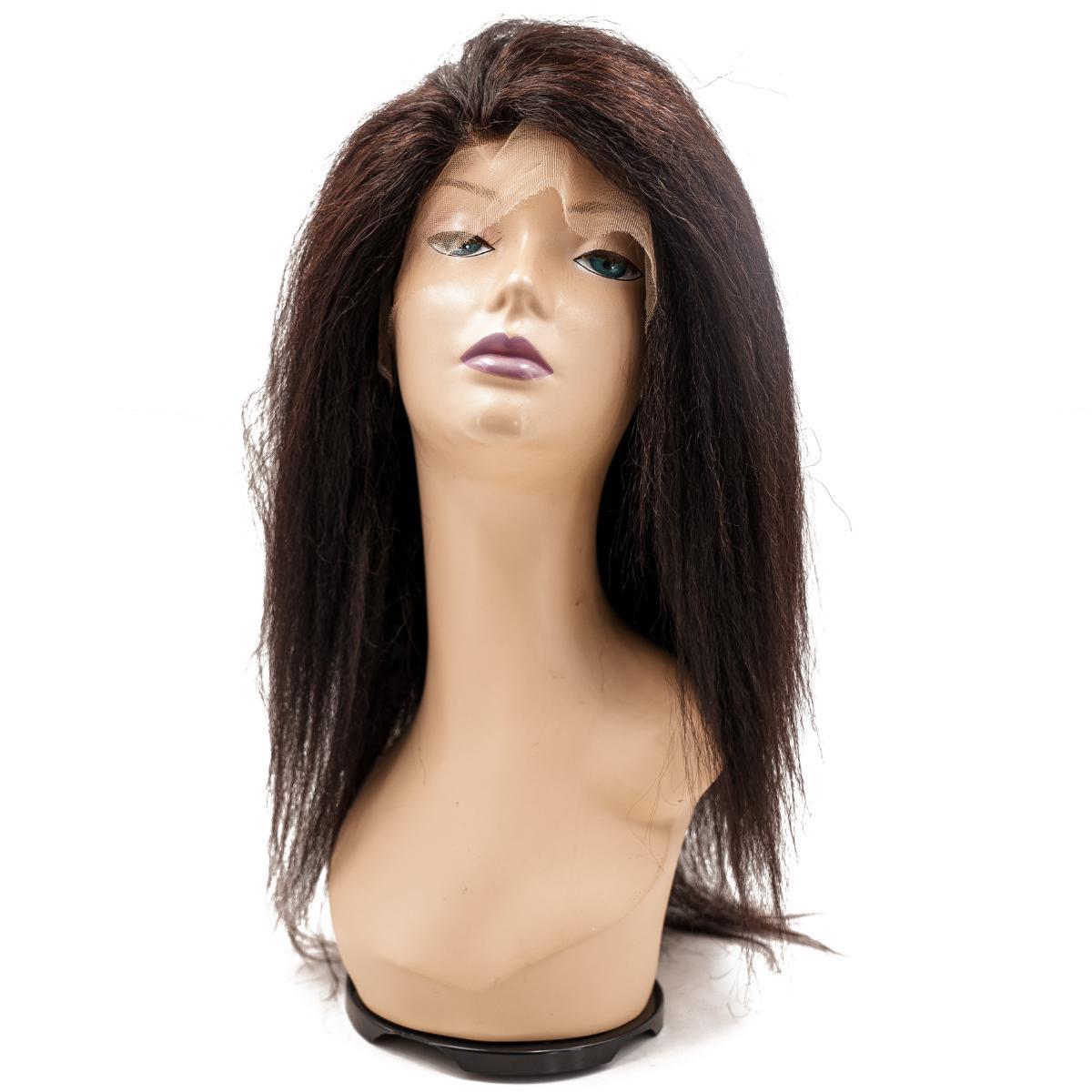 Kinky Straight Mono Lace Front PU Medical Wig